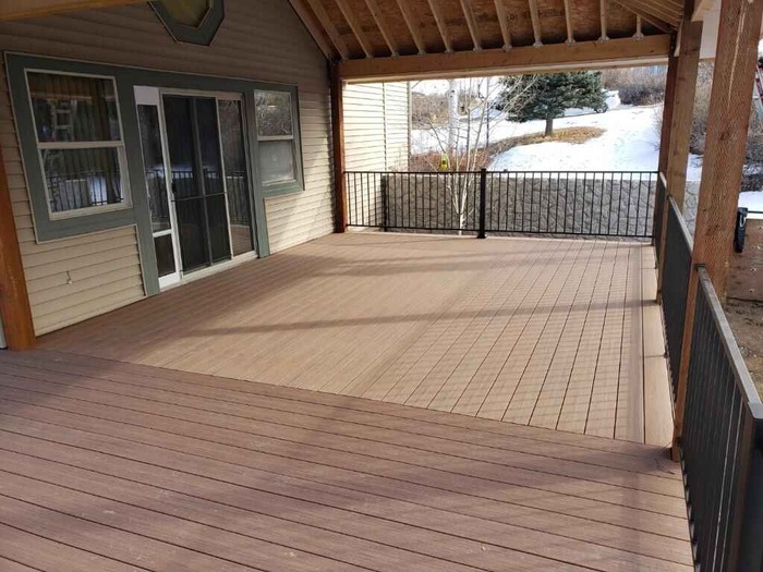 large covered composite deck